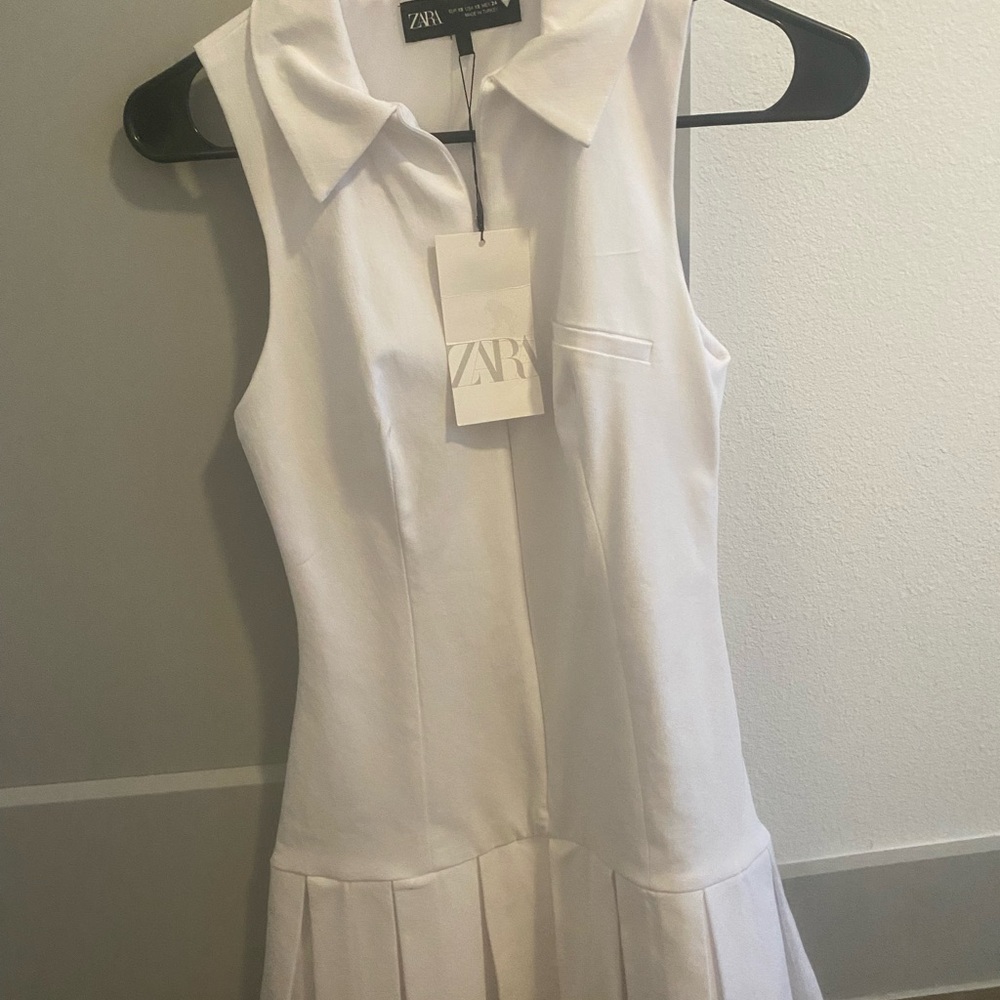 Zara mini pleated tennis dress XS NWT